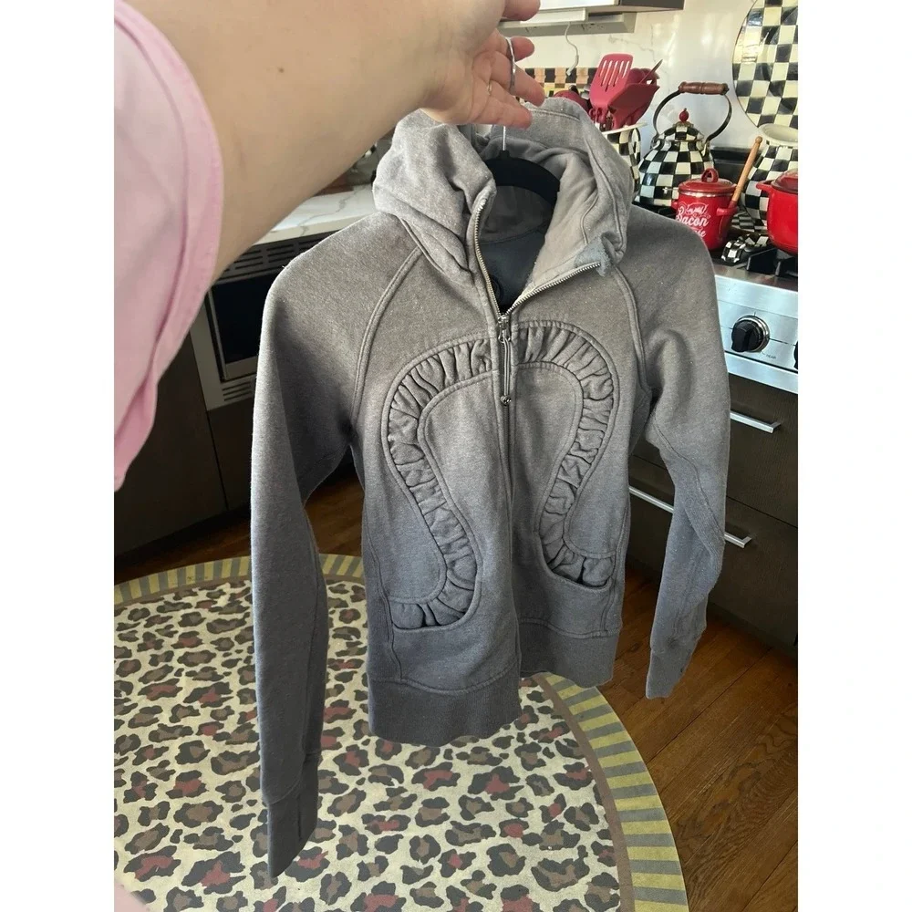 Lululemon Scuba zip-up hoodie grey sparkle/shimmer women's‎ 4